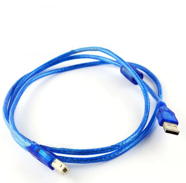 Высокоскоростной прозрачный синий usb накопитель 2 0 кабель для принтера Type A Male B