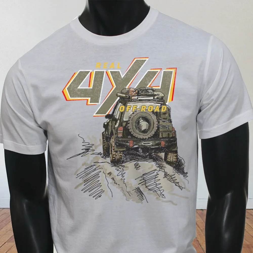 Мужские повседневные футболки с надписью Adventure Real 4X4 грузовик внедорожник