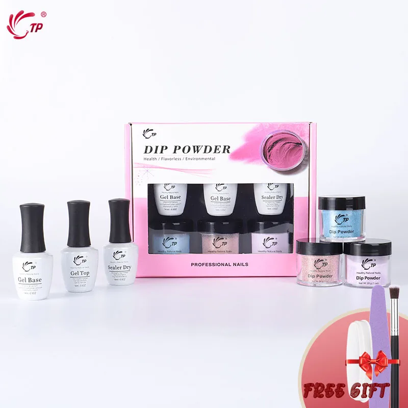 TP Dip порошок Системы Starter Kit Top Coat база герметик натуральное сухое градиент
