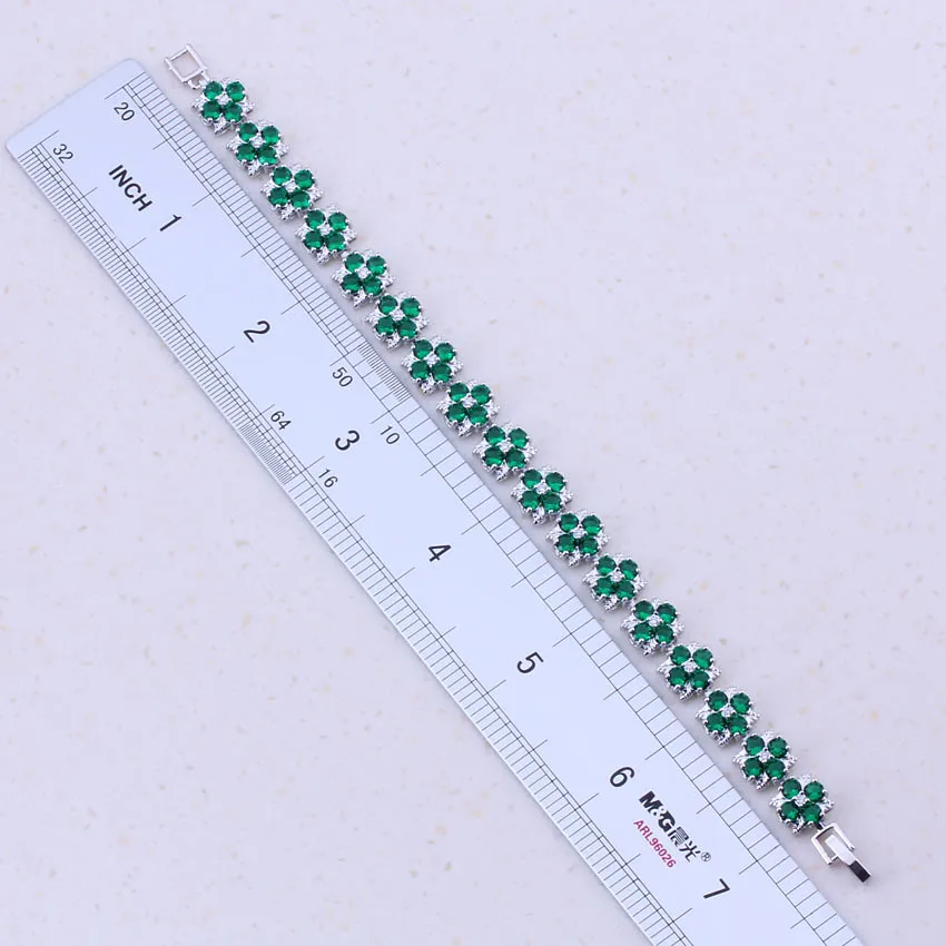 Классический Зеленый Изумрудный серебряный цвет для женщин очаровательные