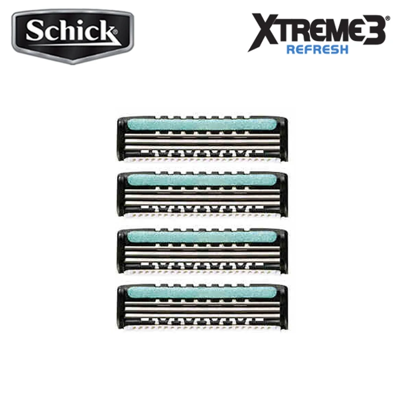 12 лезвий/партия = 3 упаковки оригинальных лезвий Schick XTREME3 для всех мужских