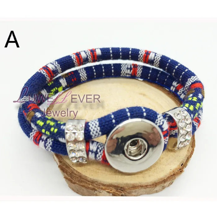 

Luwellever Interchangeable Jewelry National Style Retro Fashion Bracelet 18mm Snap Button Bangle Charm Jewelry For Women Gift
