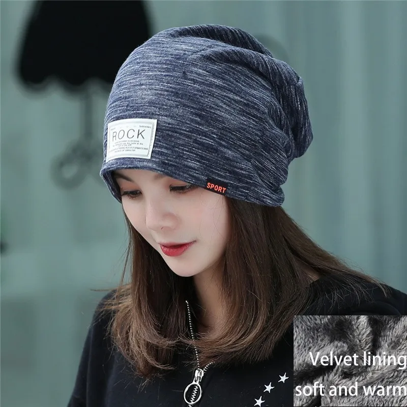 Autumn Women Beanie Hats Female 2018 New Winter Knitted Caps Cotton Warm Beanies For Girl Casual Solid|Женские Skullies и шапочки| |