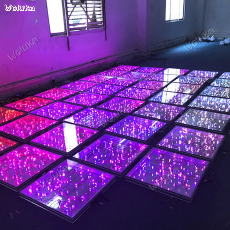 14 шт. светодиодные 3D бездны напольные плитки Тип рот встроенный блок питания