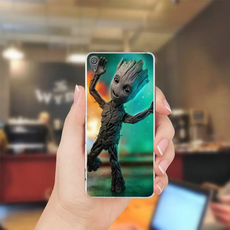 Малыш Грут работа для sony Xperia Z Z1 Z2 Z3 Z4 Z5 компактный Премиум M2 M4 M5 E3 E5 t3 XA мягкие ТПУ