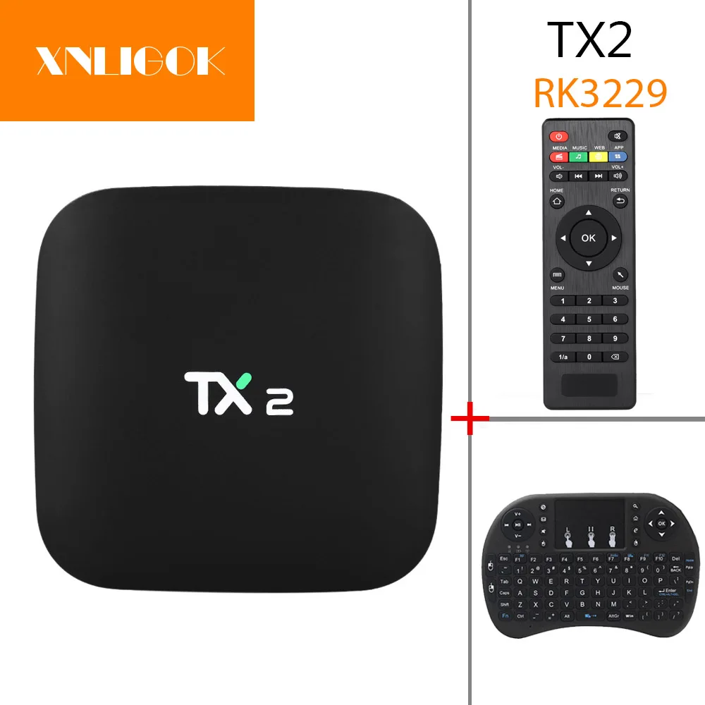 TX2 R1 R2 Android TV Box RK3229 6 0 1G + 16G 2G 2 4 GHz WiFi BT2.1 HD2.0 H.265 IPTV smart | Электроника