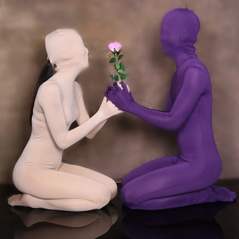 Унисекс косплей сексуальный лайкра буксировка молния женский полный боди