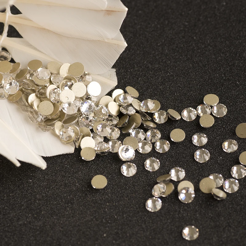 Yanruo прозрачные кристаллы Б ез исправлений стразы с плоским основанием по стекла