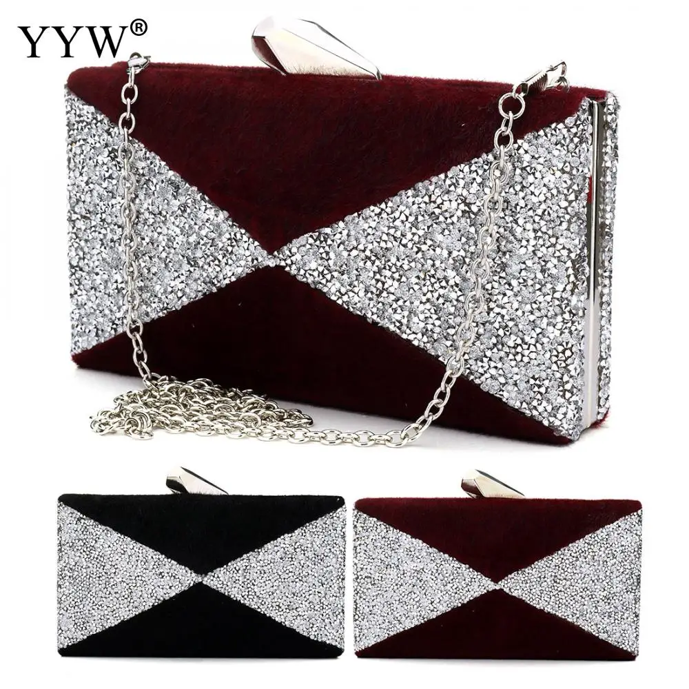 

YYW Underfur Iron-On Shoulder Clutch Bag Fashion Evening Bag Ladies Party Bag Packing Cubes Bolsas