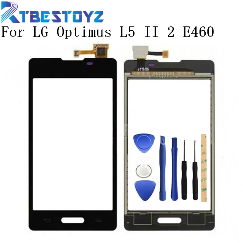 Стеклянная панель RTBESTOYZ объектив сенсорный экран дигитайзер для LG Optimus L5 II 2 E460 E450