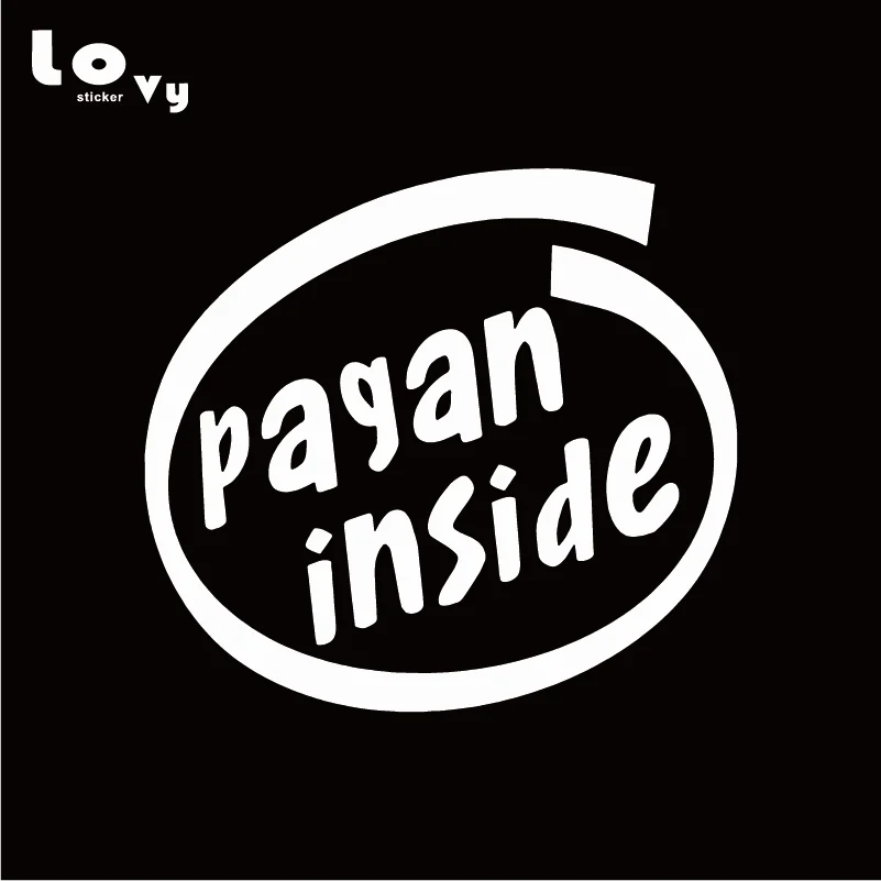Pagan Inside Vinyl Car Sticker Creative Warning Mark Decal for Truck Window Body Decoration CR0681 | Автомобили и мотоциклы