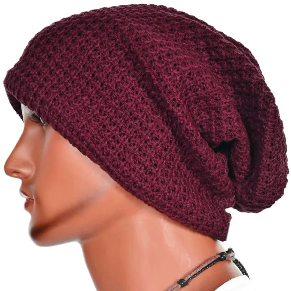 

Chic Men Women Unisex Warm Oversize Beanie Cap Skull Winter Slouchy Knit Hat 6Colors