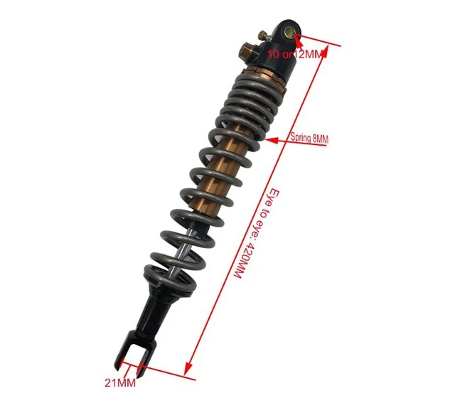 420mm 415 мм 420 мм Тип U 8 мм Пружинные амортизаторы для мотоцикла Honda Yamaha Suzuki Kawasaki KTM велосипеды грязи gokart ATV - Цвет: 420mm