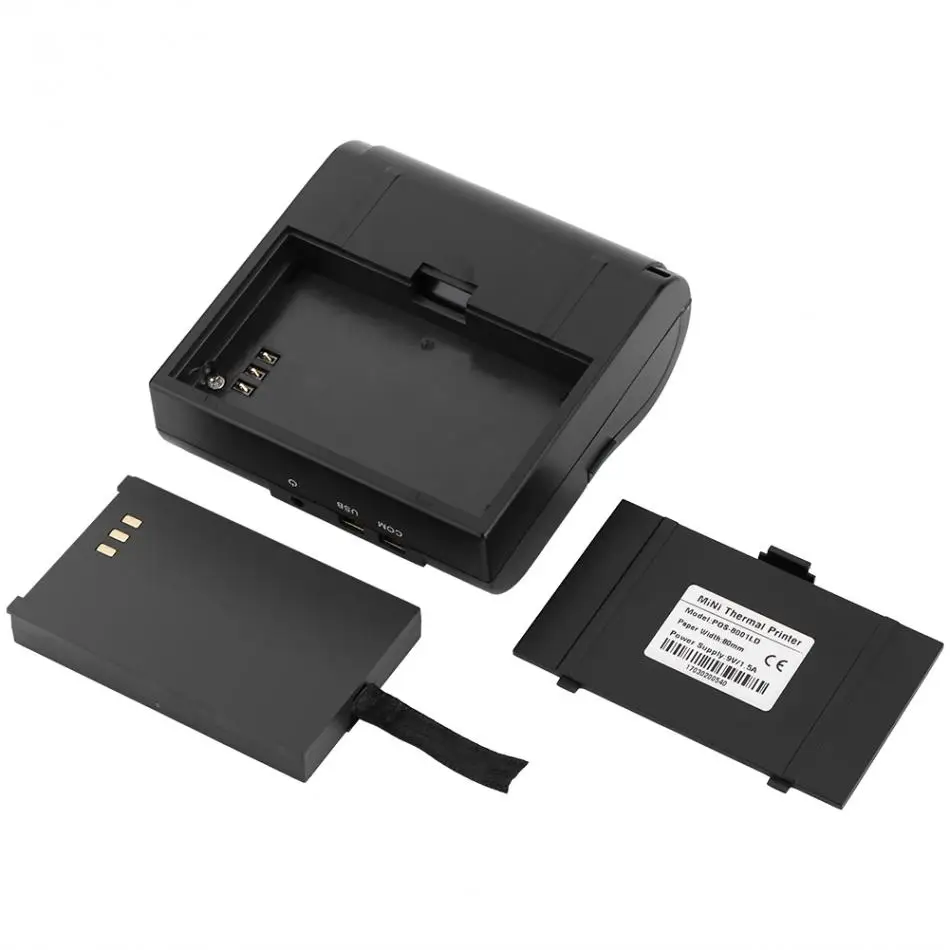 USB + Bluetooth 80 мм мобильный мини термопринтер литий ионные батареи Поддержка печати