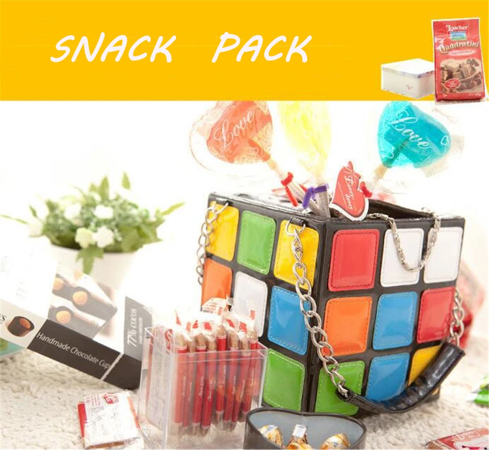 Женская сумка на плечо Геометрическая Милая Красочная Сумка-Кубик Рубика модная