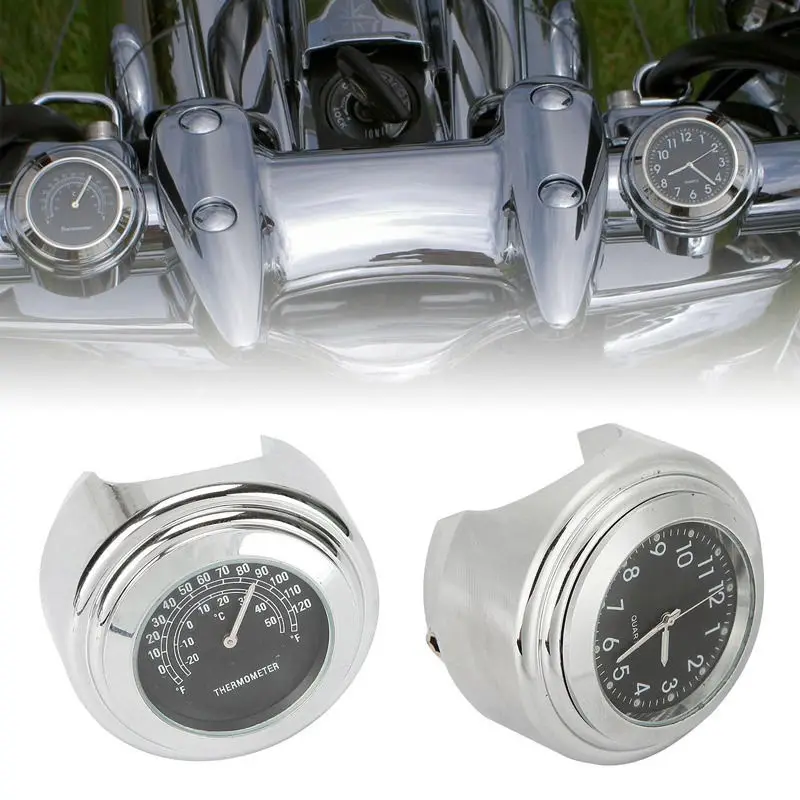 Часы на руль термометр 7/8 &quot1&quot для Honda VTX 1300 C R S RETRO GL 1500 1800/Suzuki Boulevard M109R M50 M90 M95 C109R