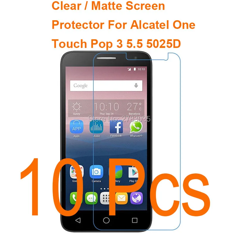 10 шт. для Alcatel One Touch Pop 3 (5 5) pop3 5 &quotПрозрачная/Антибликовая матовая защитная пленка