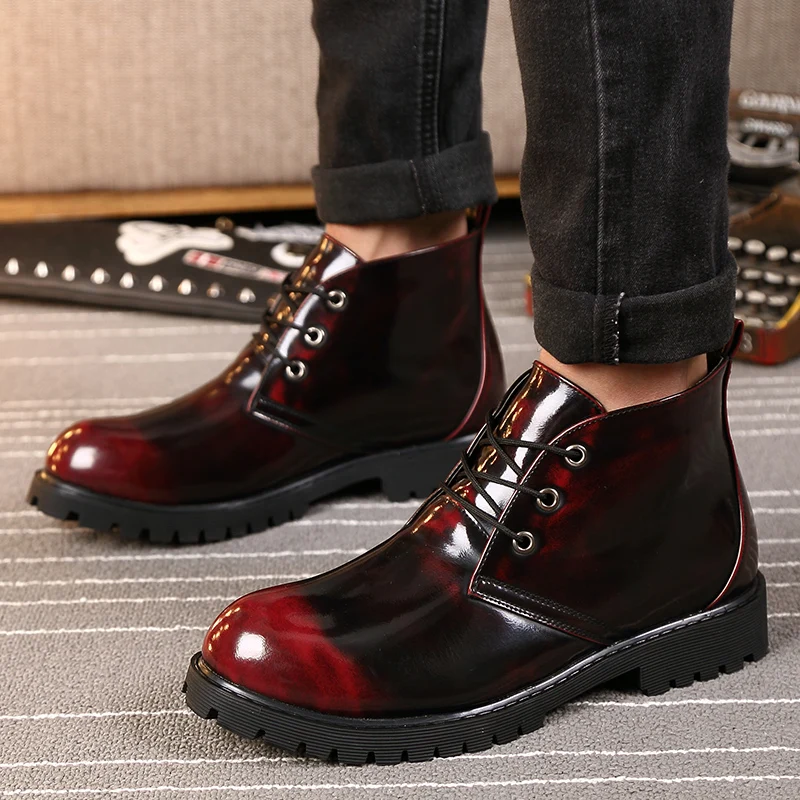 HEINRICH/мужские кожаные ботинки Роскошные модные водонепроницаемые ботильоны