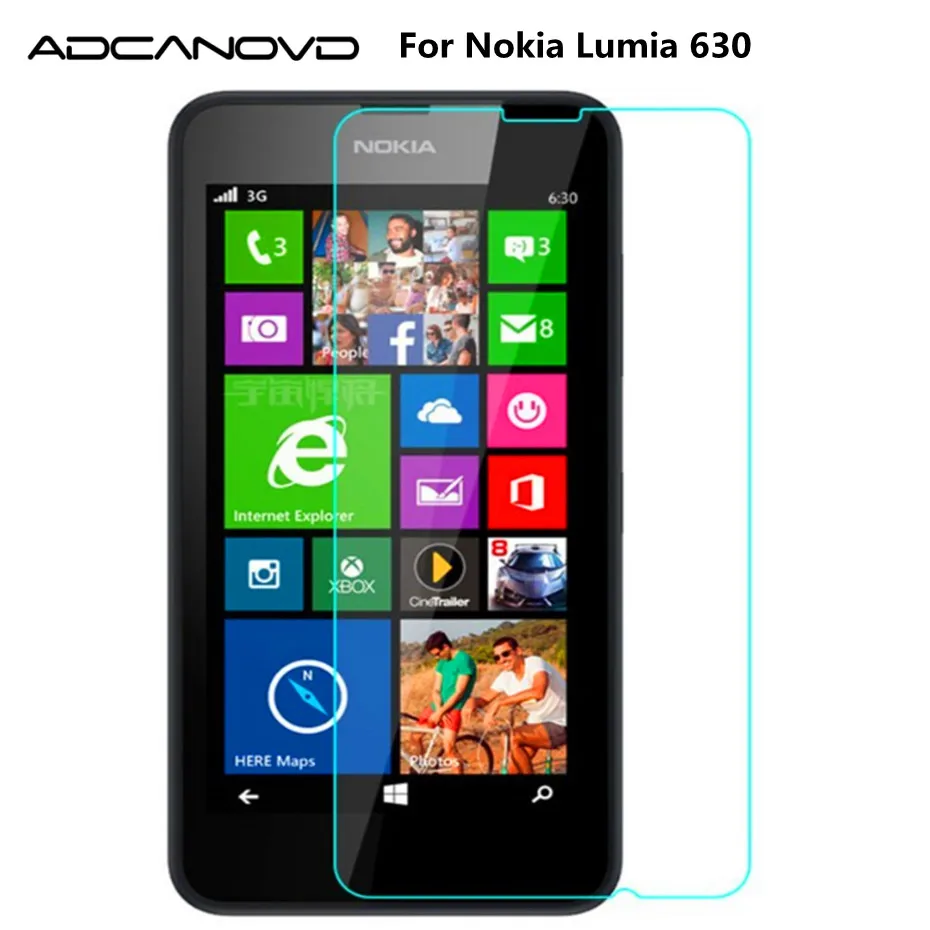 2 шт. 9H ультратонкое закаленное стекло премиум класса для Nokia Lumia 630 635 636 638 Dual Sim N630