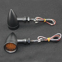 Алюминиевые светодиодные указатели поворота для мотоцикла, янтарный свет, индикаторная лампа 12 В, мигалка для мотоцикла для Harley Sportster Honda Suzuki Yamaha