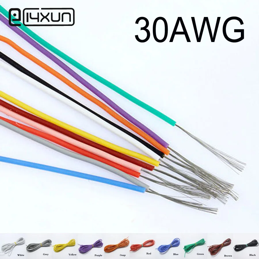 10 метров 30AWG мягкий силиконовый кабель 0 055mm2 ультра гибкий тестовый провод
