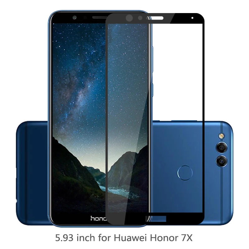 Закаленное стекло для huawei hono 7X X7 9h полное покрытие экрана протектор для huawei honor 7A 7C 7 X A C защитная пленка