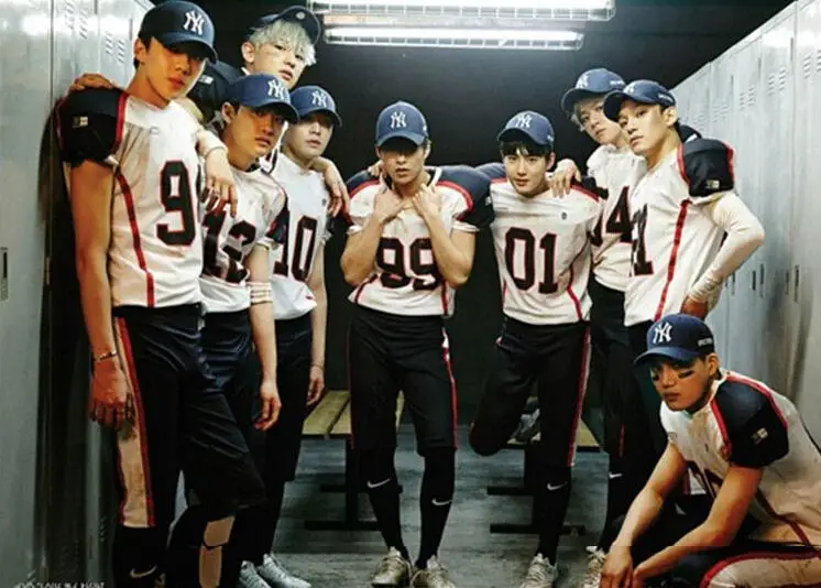Новый EXO Love Me Right sehun baekhyun хлопковая белая футболка свободные летние рубашка с