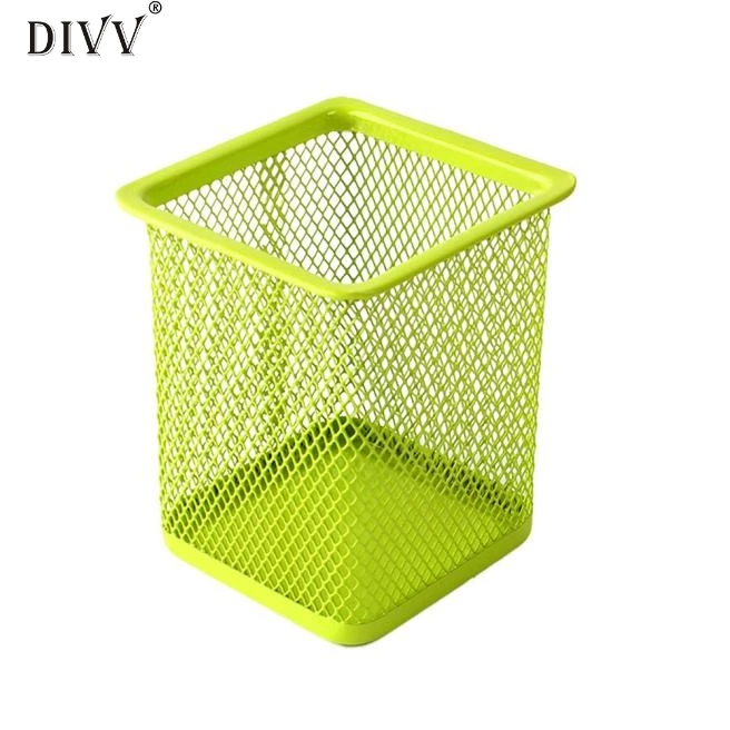 Green DIVV 4 цвета Креативный дизайн Кисточки для макияжа ваза кисточки горшок ручка держатель канцелярские принадлежности для хранения счастливые Подарки Высокое качество Металл 02 - Цвет: Green