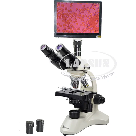 Медицинская лаборатория 40X - 1000X-1600X, Тринокулярный состав, биологический микроскоп + цифровой тачпад для камеры 5 Мп с фокусным расстоянием