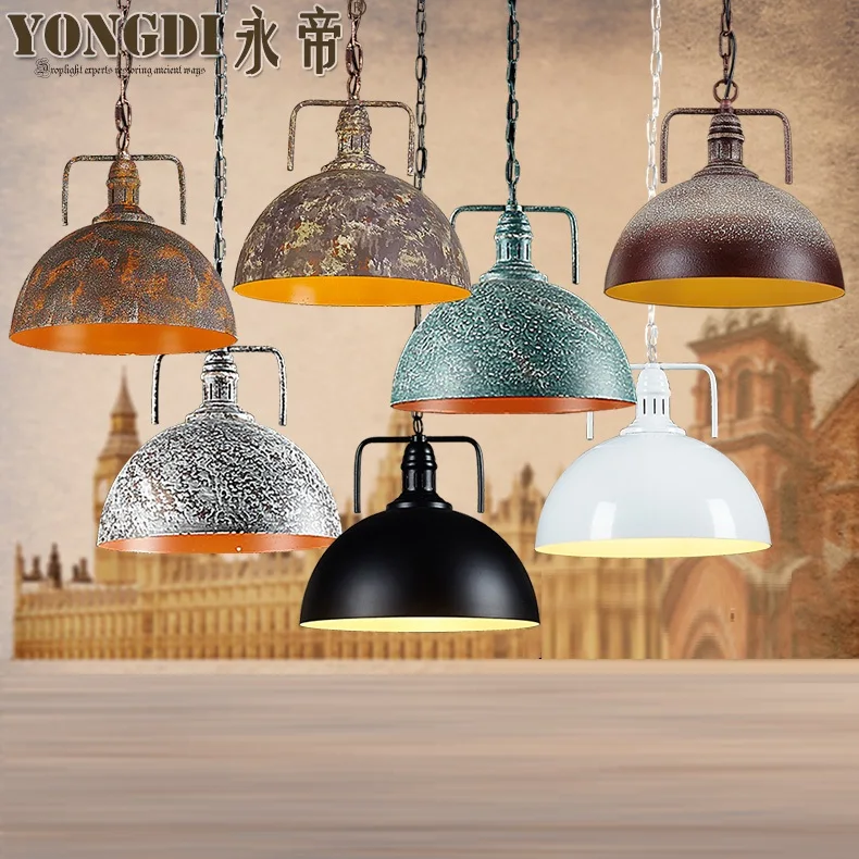 Подвесной светильник абажур ретро Скандинавское металлическое домашнее