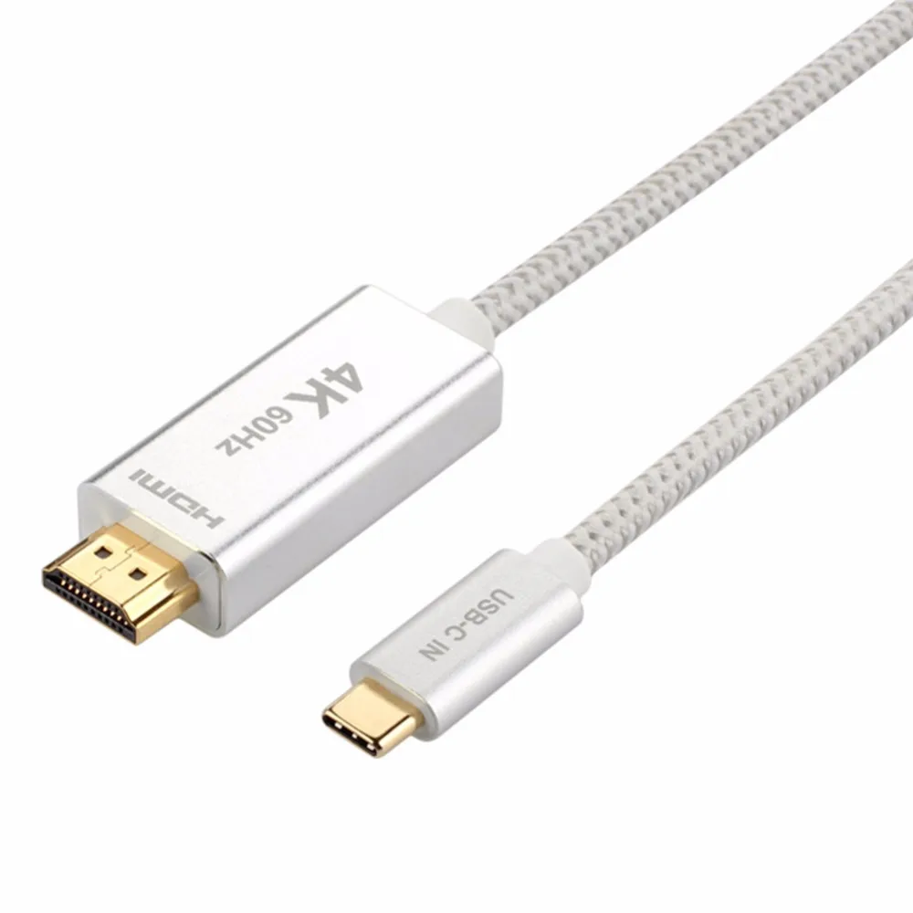 4K 60Hz USB 3 1 Gen2 Type C (Совместимость с Thunderbolt 3) к HDMI 2 0 плетеный кабель адаптер конвертер