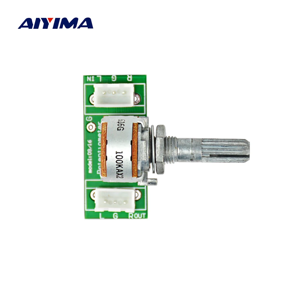 AIYIMA 1 шт. A 50K 100K ALPS потенциометр RK16 двойной 6 контактный печатной платы с XH2.54|alps