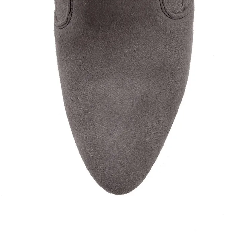 MAZIAO/женские Стрейчевые сапоги до бедра из искусственной замши пикантные модные