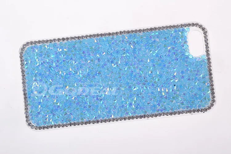 100pcs/lot Free Shipping Clear Sparkling Diamond Bling Rhinestone Crystal Hard Jelly Case Cover for iPhone 5 5S |