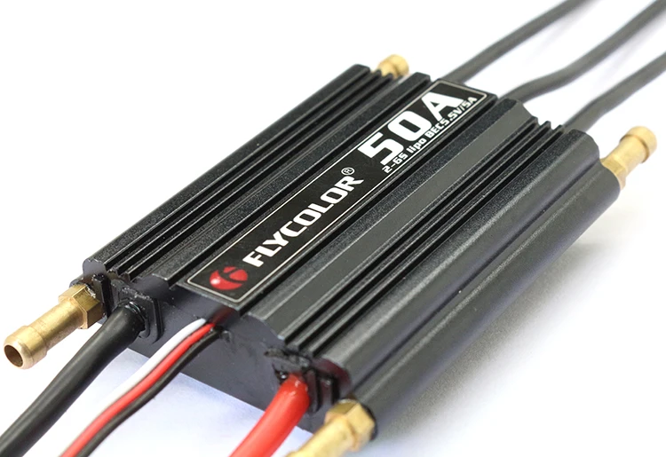 

FlyColor 50A/70A/90A/120A/150A бесщеточный ESC Водонепроницаемый регулятор скорости 2-6S BEC 5,5 V/5A для радиоуправляемой лодки модель корабля