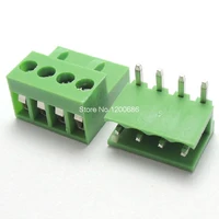 4pin right angle terminal plug type 300v 10a 3 96mm pitch connector pcb screw terminal block connector