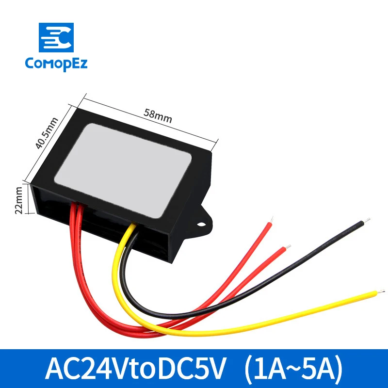 Преобразователь переменного тока 24 В до 5 1A 2A 3A AC DC понижающий модуль питания Go в