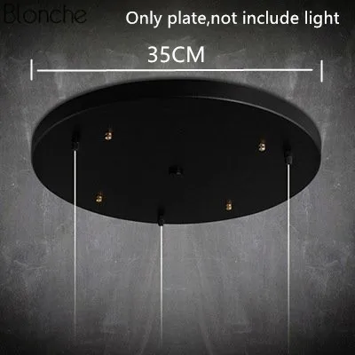 round plate Скандинавские цементные деревянные подвесные светильники Лофт промышленный Декор Led E27 современный красочный подвесной светильник для кухни бар осветительный прибор - Цвет корпуса: round plate