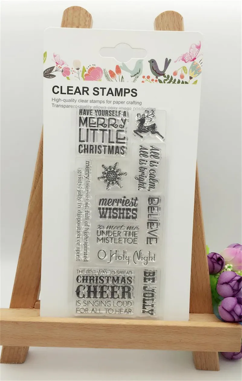 &quotMerry christmas и снег&quot прозрачный силиконовый штамп печать для DIY Скрапбукинг