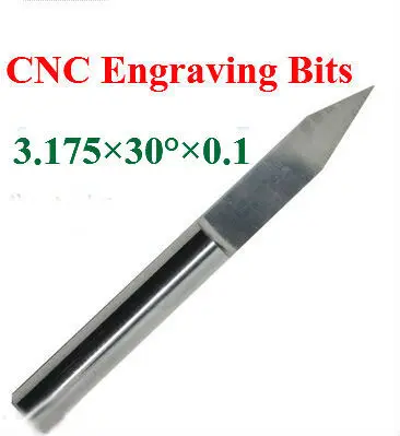 Фрезерный станок с ЧПУ плоским дном 10 шт. 3 175 мм хвостовик 30 градусов 0 1 режущие