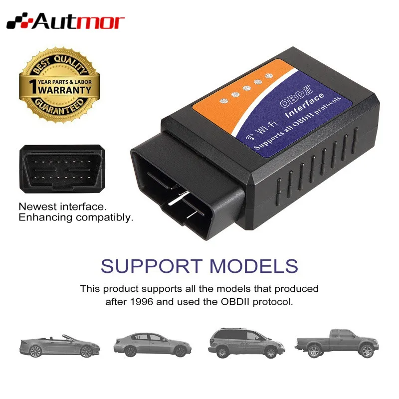Автомобильный диагностический инструмент WIFI OBD 2 беспроводной считыватель кодов