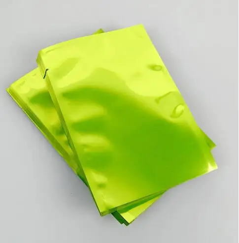 9x13cm Green Mylar Heat Seal Smell Proof Aluminium Foil Bag/Pouches Sachets Food Open Top Plating Plain Pocket | Дом и сад