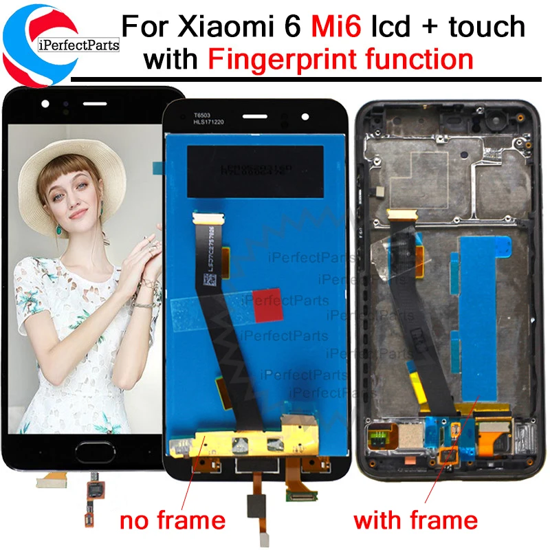 ЖК дисплей 5 15 дюйма для Xiaomi Mi6 со сканером отпечатков пальцев XIAOMI Mi 6 сенсорный