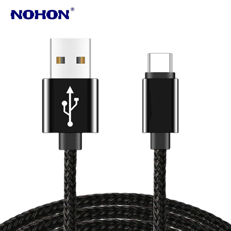 Зарядный кабель USB Type-C в оплетке для Xiaomi 5S 6 8 9 Redmi Note7 Pro Samsung S8 S9 S10 Honor 10 1 м 2 3 |