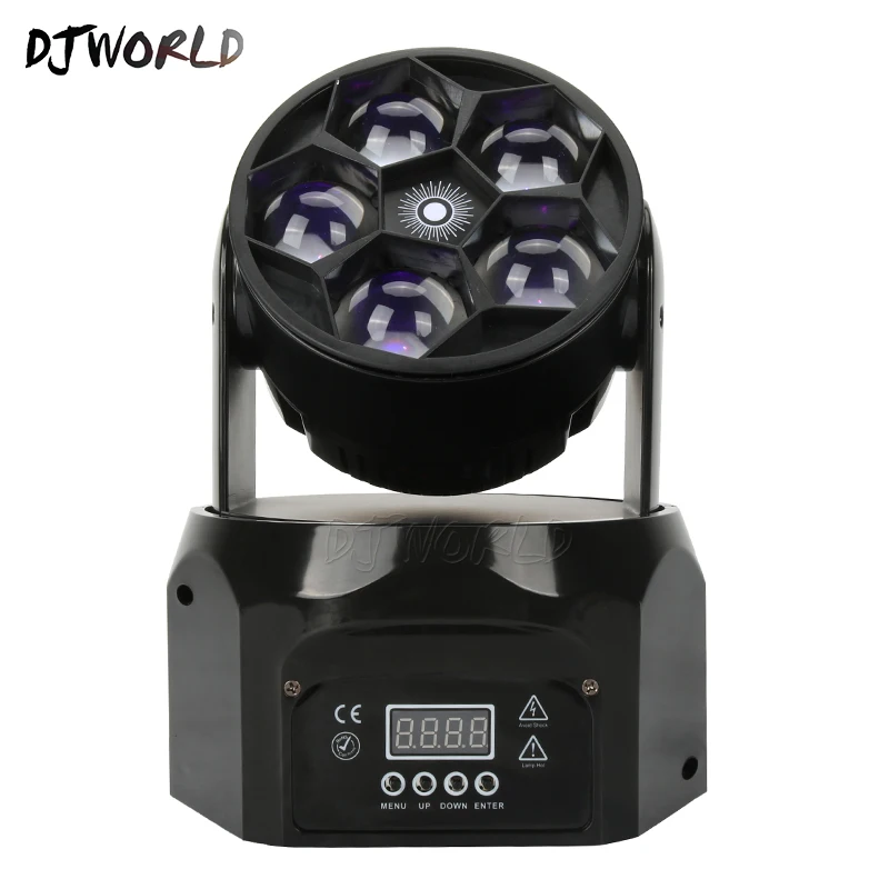10 шт. LED луч + мыть пять глаза пчел 5x12 Вт RGBW DMX512 сценический эффект освещение для DJ