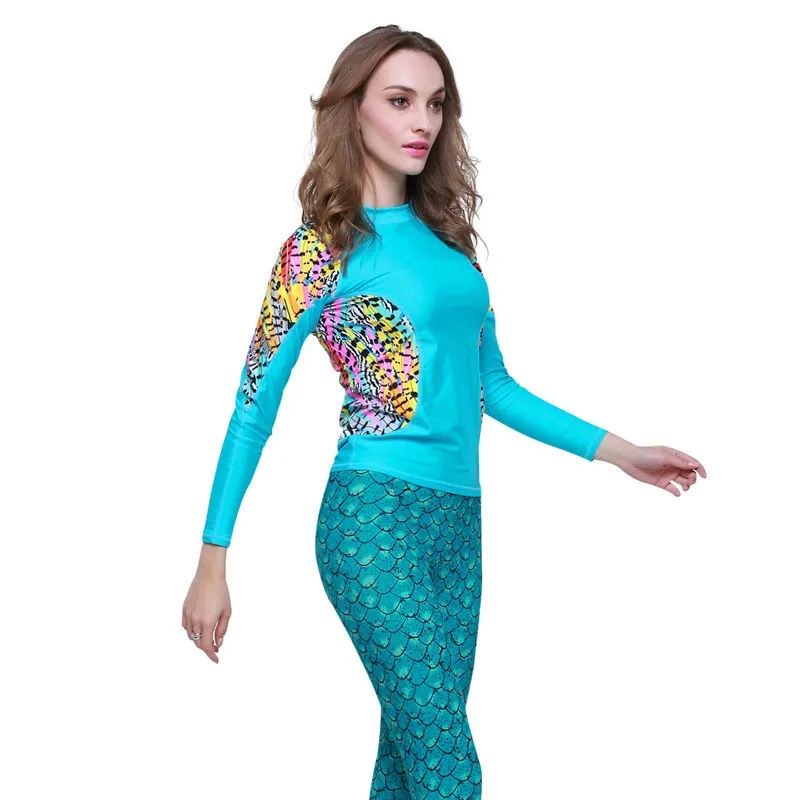 Sbart upf 50 с длинным рукавом гидрокостюм топ девушки плавать рубашка rashguard рубашки