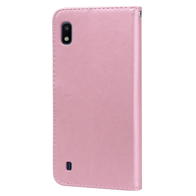 Чехол из тисненой кожи с 3D цветами для Samsung Galaxy A10 мягкий магнитный чехол-бумажник