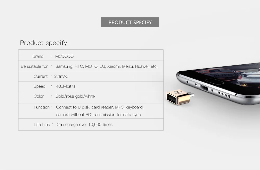 MCDODO Micro USB OTG Adapter Male to USB 3.0 data Micro Adapter Converter for Samsung Huawei Xiaomi LG Android Mobile Phones