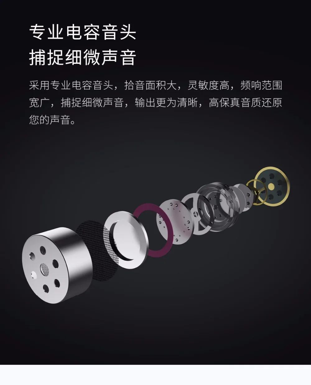 Xiaomi mi JUNLIN беспроводной цифровой HD mi crophone Смарт mi crophone шумоподавление в режиме реального времени возврат ушей для Android IOS