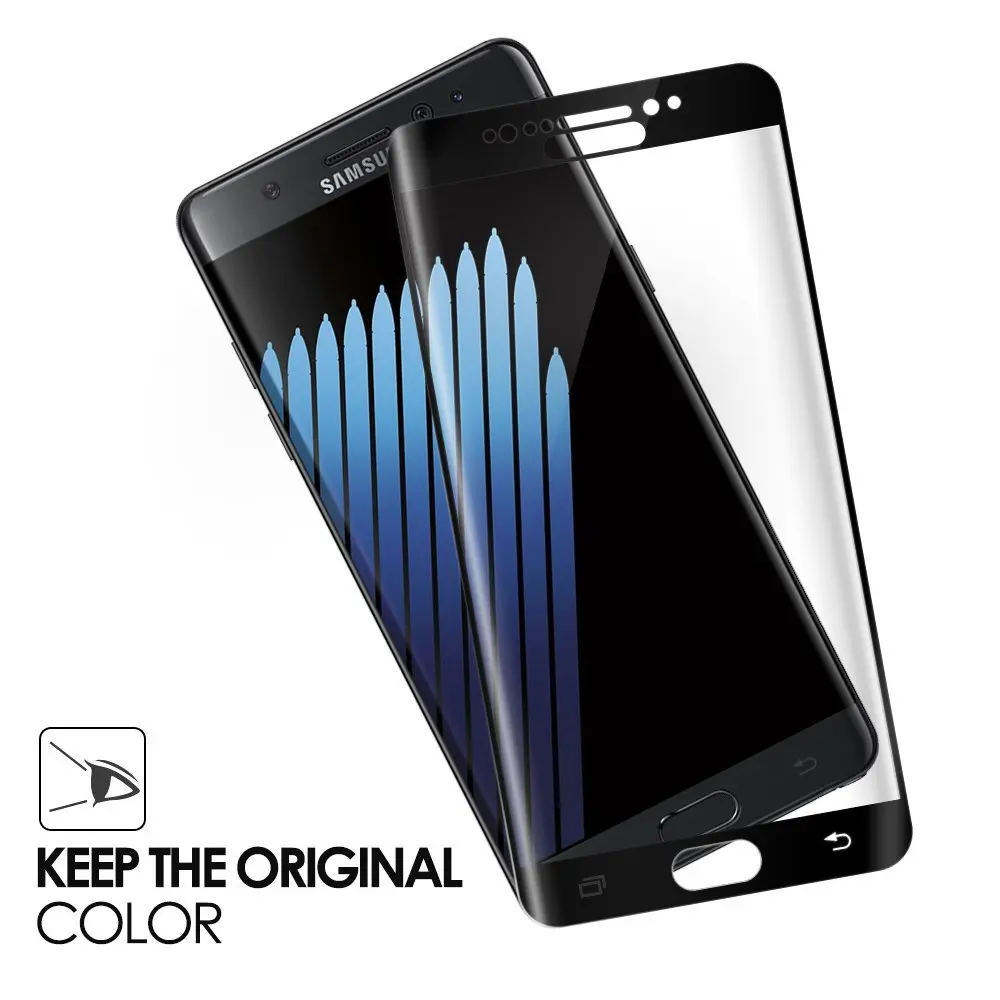 Защитное стекло закаленное 3D для Samsung Galaxy A3 A5 A7 2017 A320F A520F A720F | Мобильные телефоны и